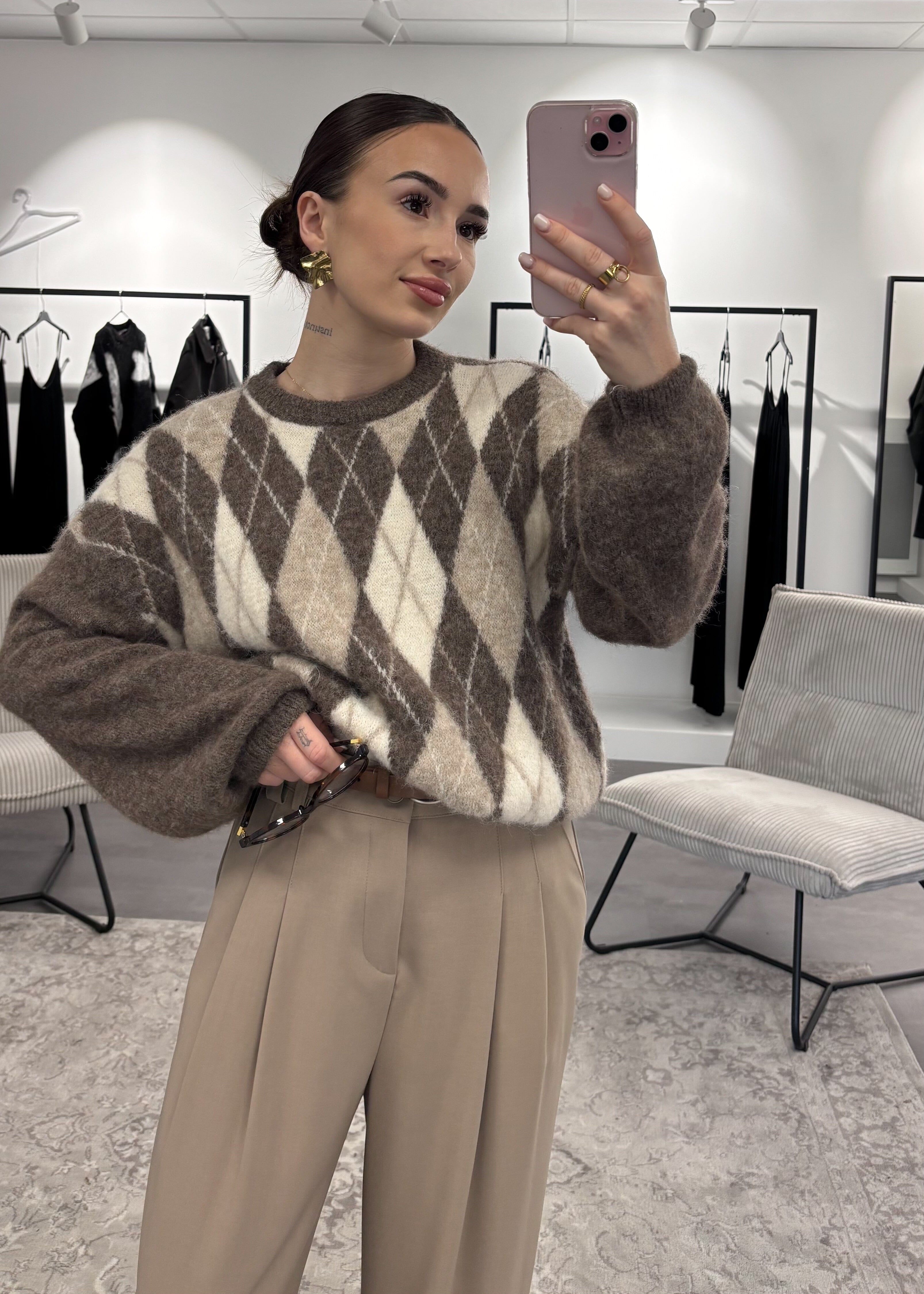 Pull Jana - Beige & Choco