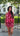 Robe Inès - Bordeaux & Rose