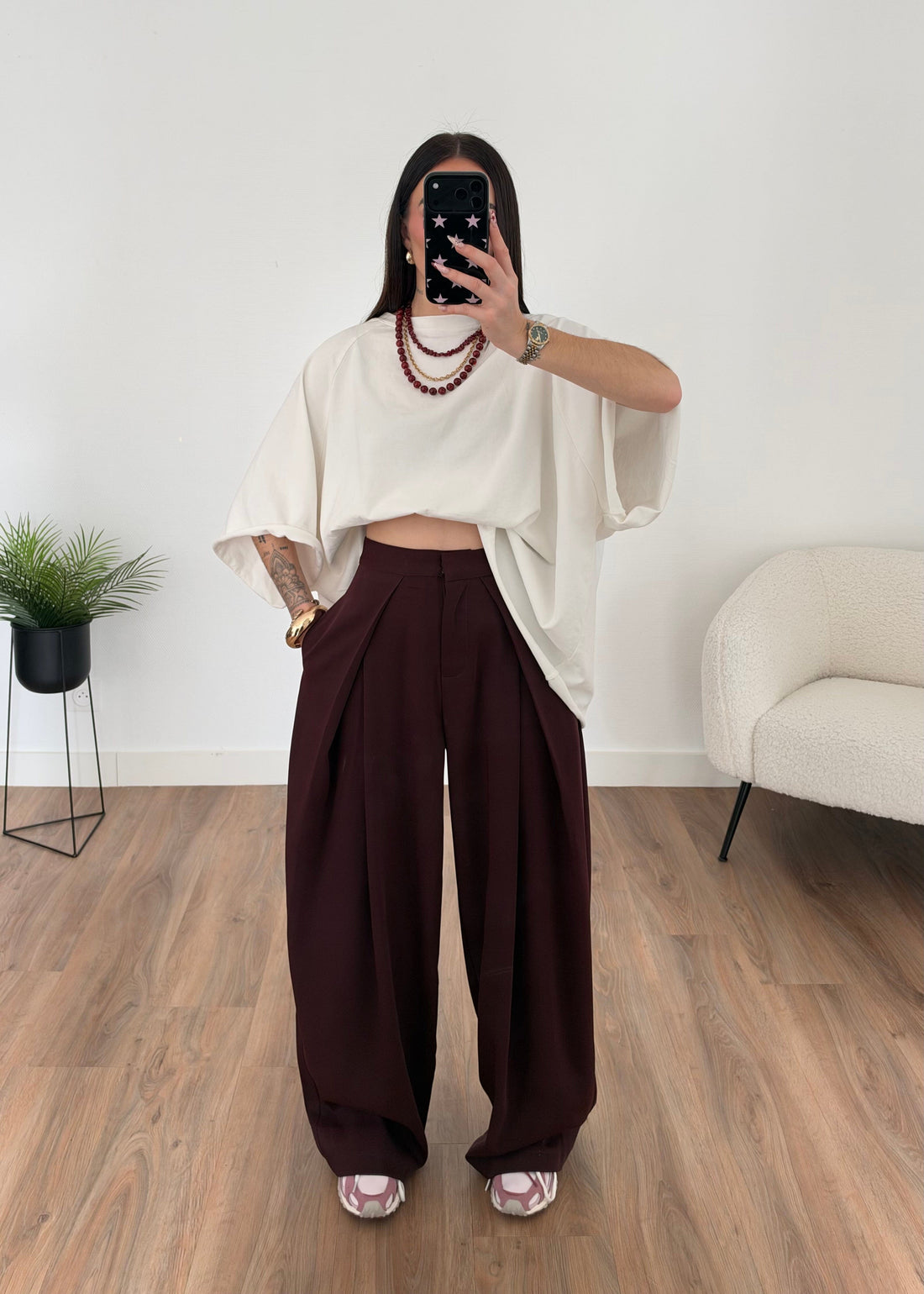 Pantalon Ivy - Bordeaux uni