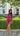 Robe Inès - Bordeaux & Rose
