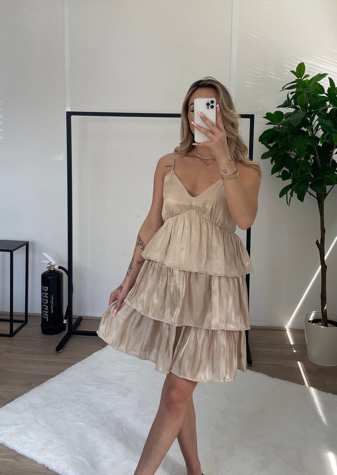 Robe Alison champagne (création)