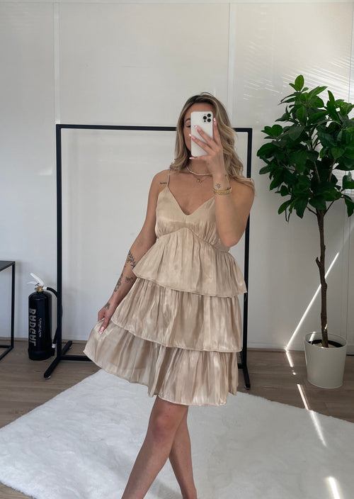 Robe Alison champagne (création)