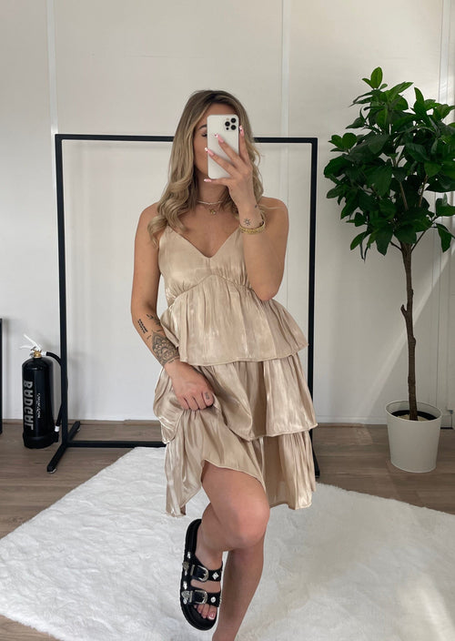 Robe Alison champagne (création)