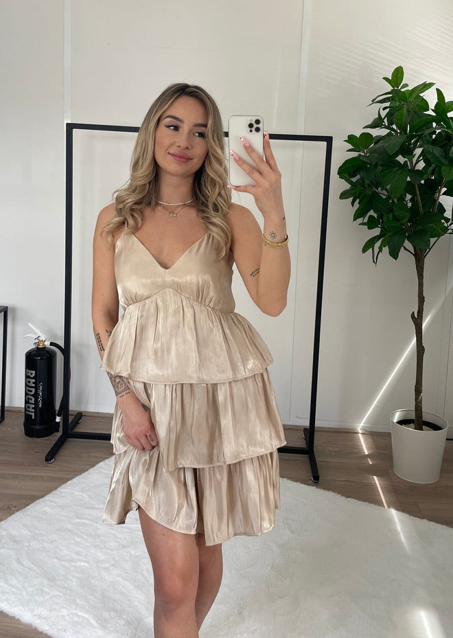 Robe Alison champagne (création)