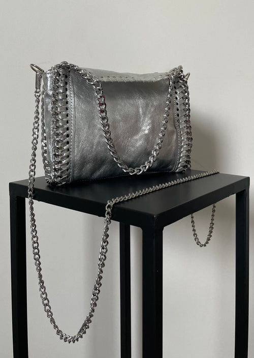 Sac Ruby argenté (en cuir)
