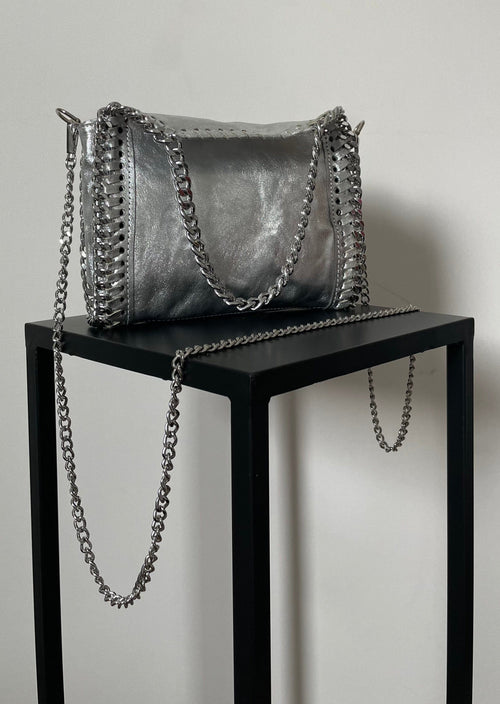 Sac Ruby argenté (en cuir)