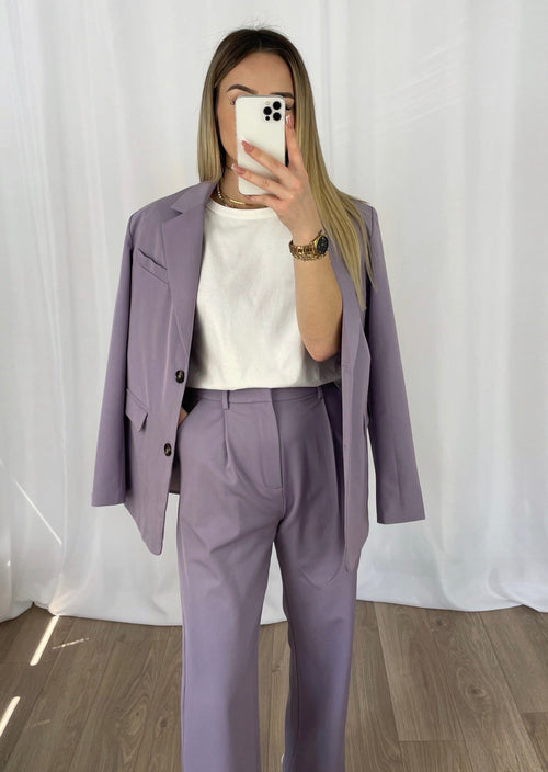 Veste tailleur lila (création)