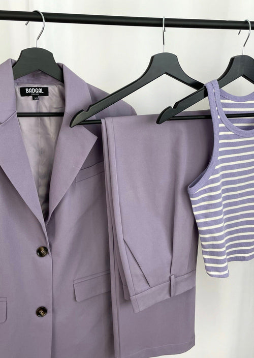 Veste tailleur lila (création)
