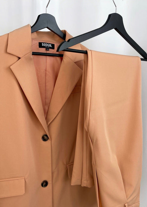 Pantalon tailleur pêche (création)