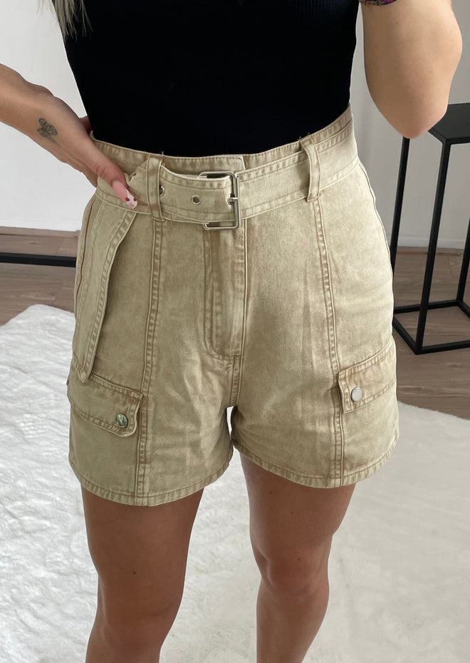Short cargo beige