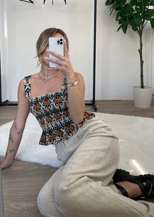 Crop top Kira beige