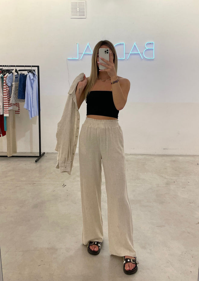 Ensemble lin beige (création)