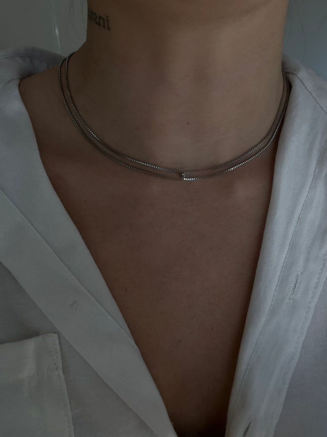 Collier Athena argenté