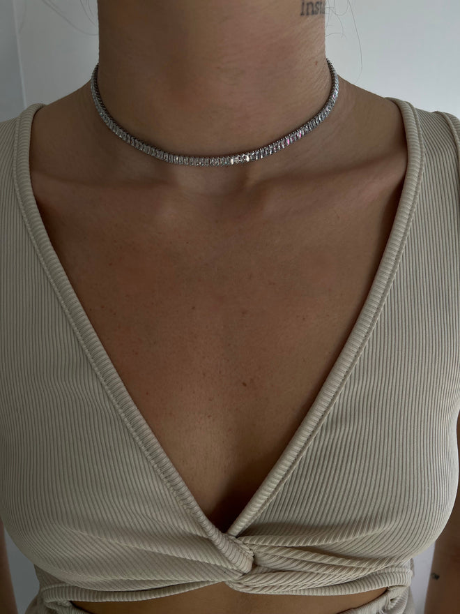 Collier Vegas argenté