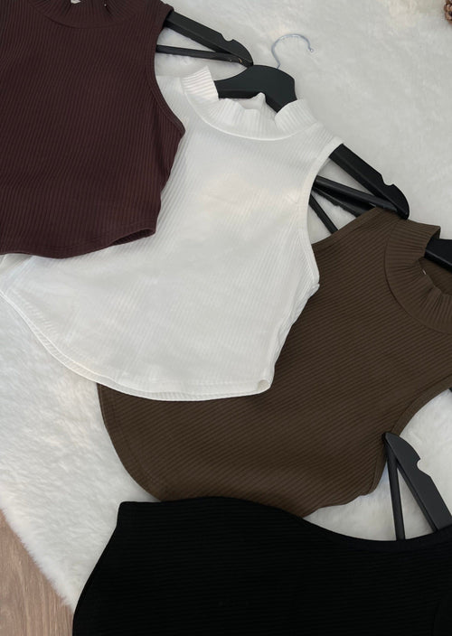 Crop top kaki