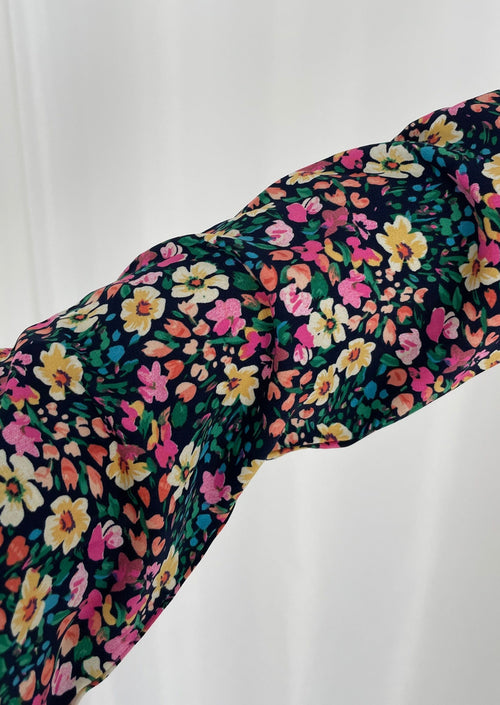 Blouse fleurie rose
