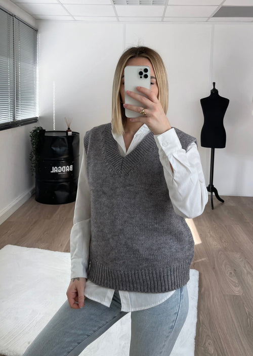 Pull Tania gris