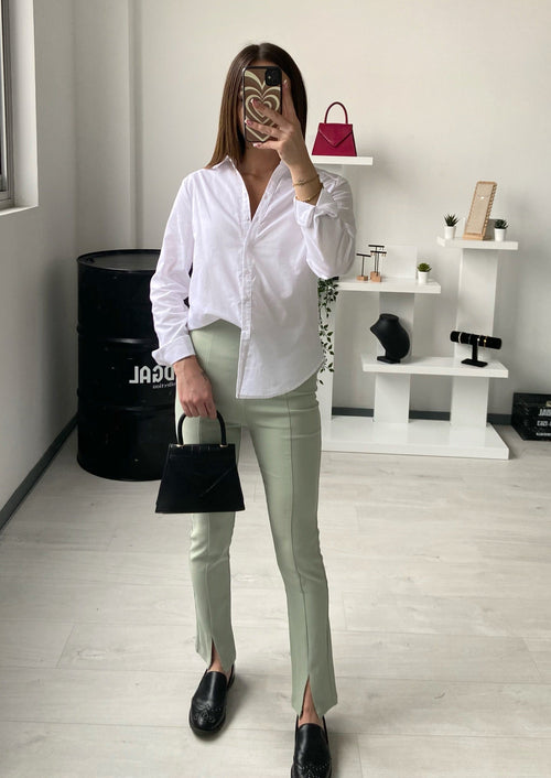Pantalon tailleur vert